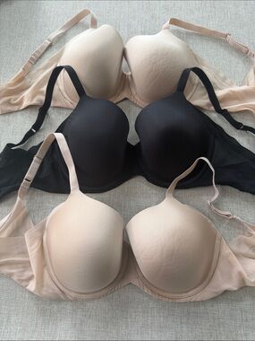 Wacoal Bundle of 3 Bras 36DD Ultimate Side Smoother T-Shirt 853281 Underwire